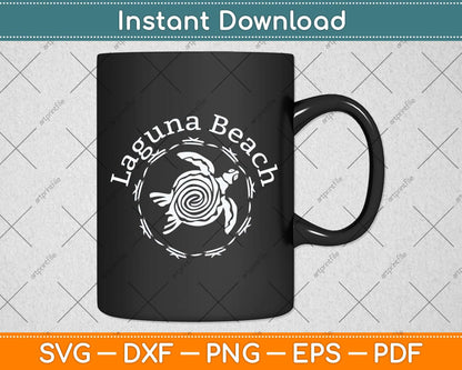 Laguna Beach Vintage Tribal Turtle Svg Png Dxf Digital Cutting File