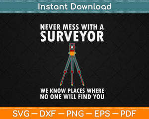 Land Recorder Technician Gift For Cartogropher Surveyor Svg Png Dxf Cutting File