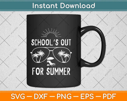 Last Day Of School Schools Out For Summer Teacher Vintage Svg Png Dxf Cutting File