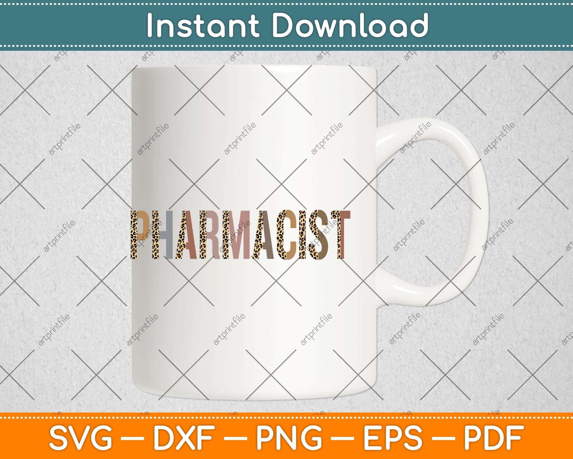 Leopard Pharmacist Appreciation Healthcare Workers Svg Png Dxf Digital Cutting File