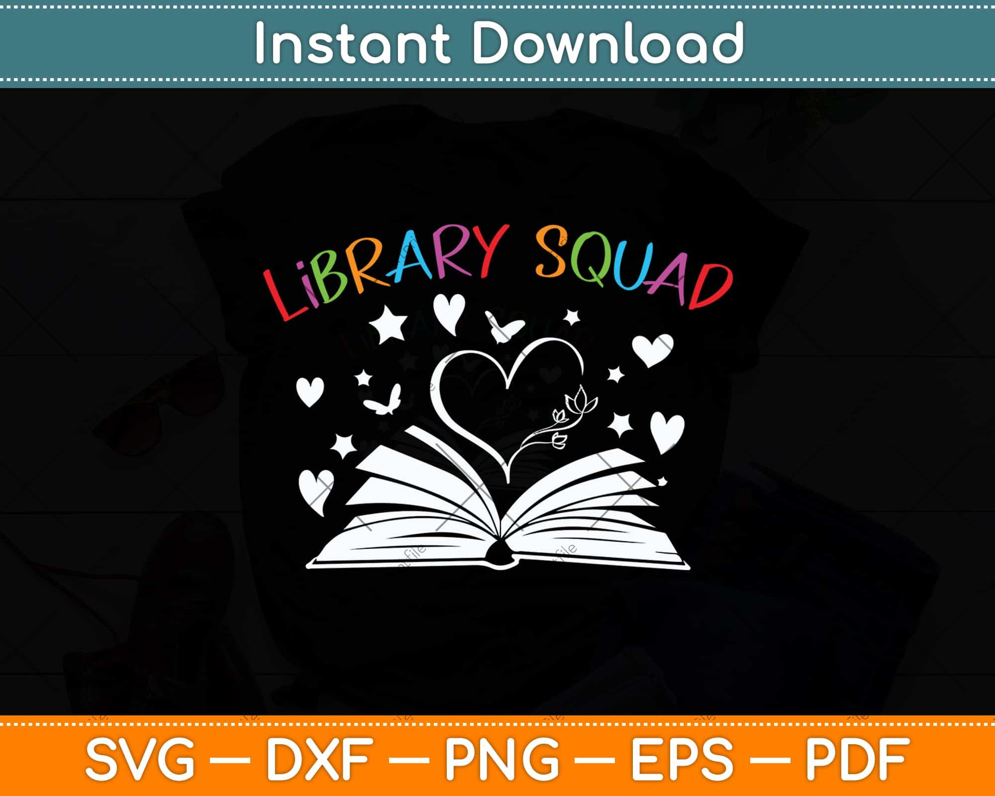 FREE Book Lover SVG, Bookworm SVG