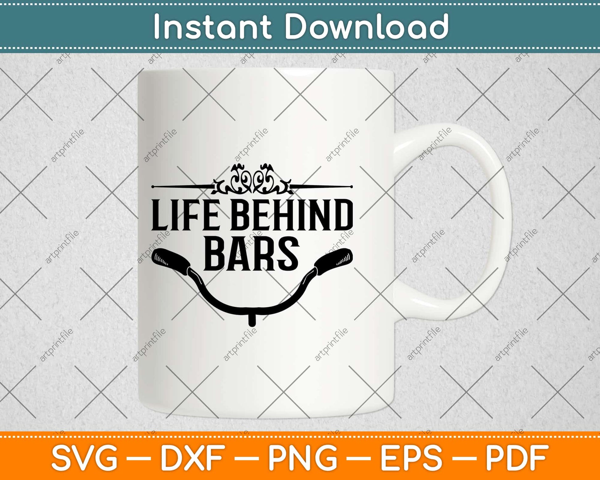 Life Behind Bars Bicycle Svg Design Cricut Printable Cutting Files