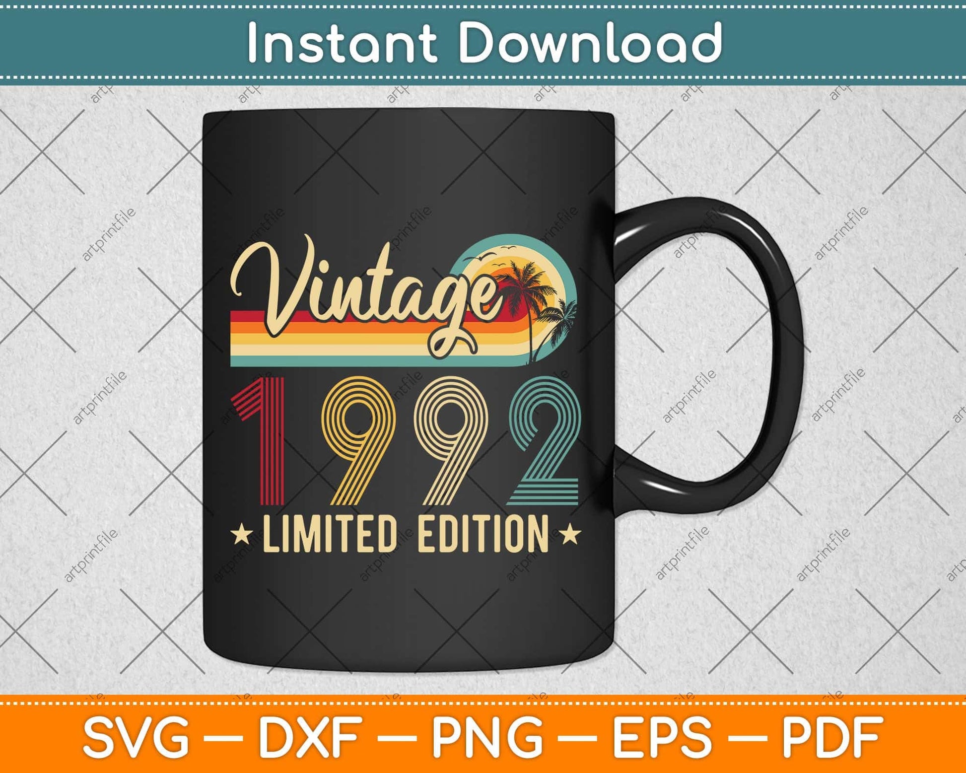 Limited Edition 1992 30th Birthday Gift 30 Years Old Vintage Svg Png Dxf Cutting File