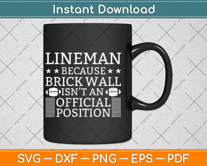 Lineman American Football Linemen Brick Wall Svg Png Dxf Digital Cutting File