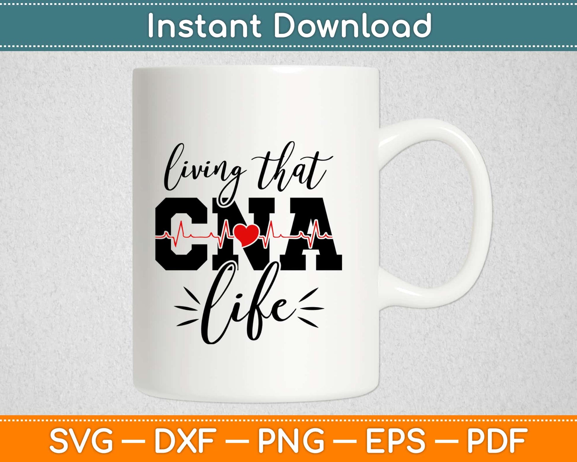 Living That CNA Life Nurse Svg Design Cricut Printable Cutting Files