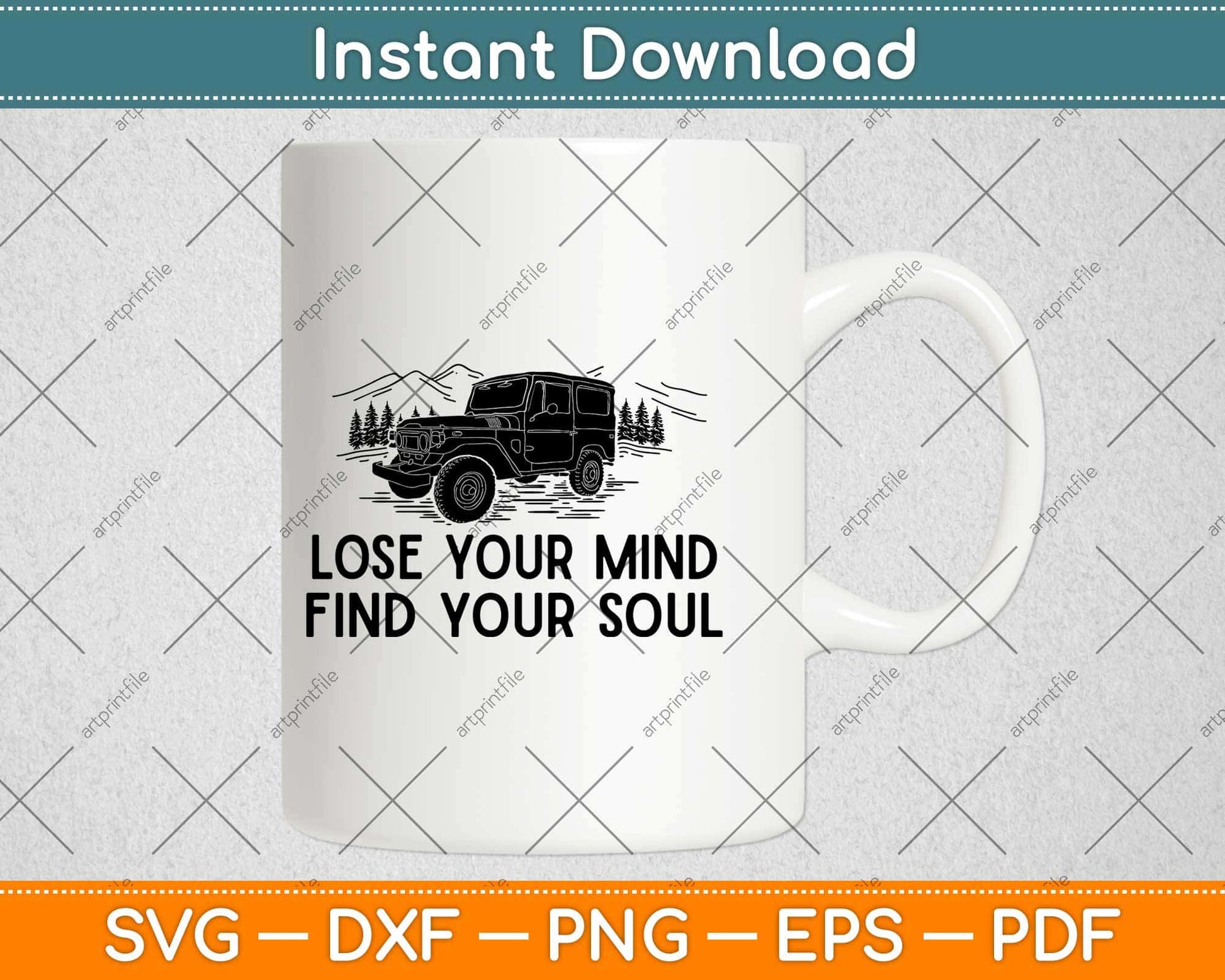 Lose Your Mind Find Your Soul Funny Hiking Svg Design Cricut Printable Cutting Files