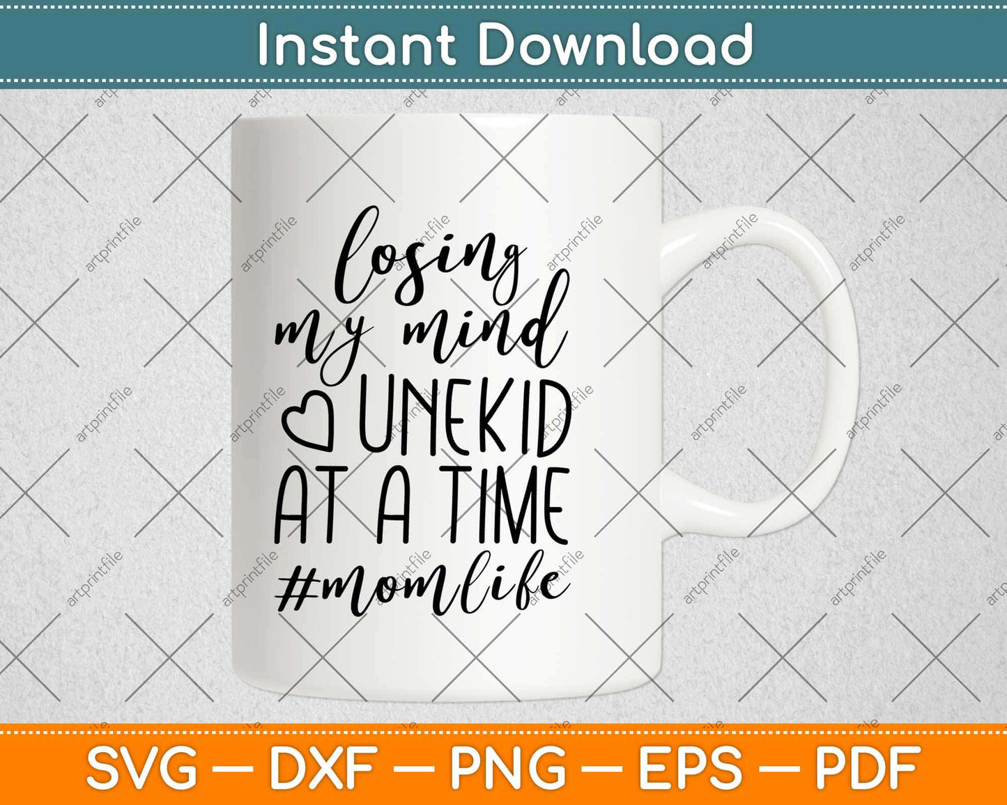 Losing My Mind Unekid At A Time One Kid at a Time Svg Design