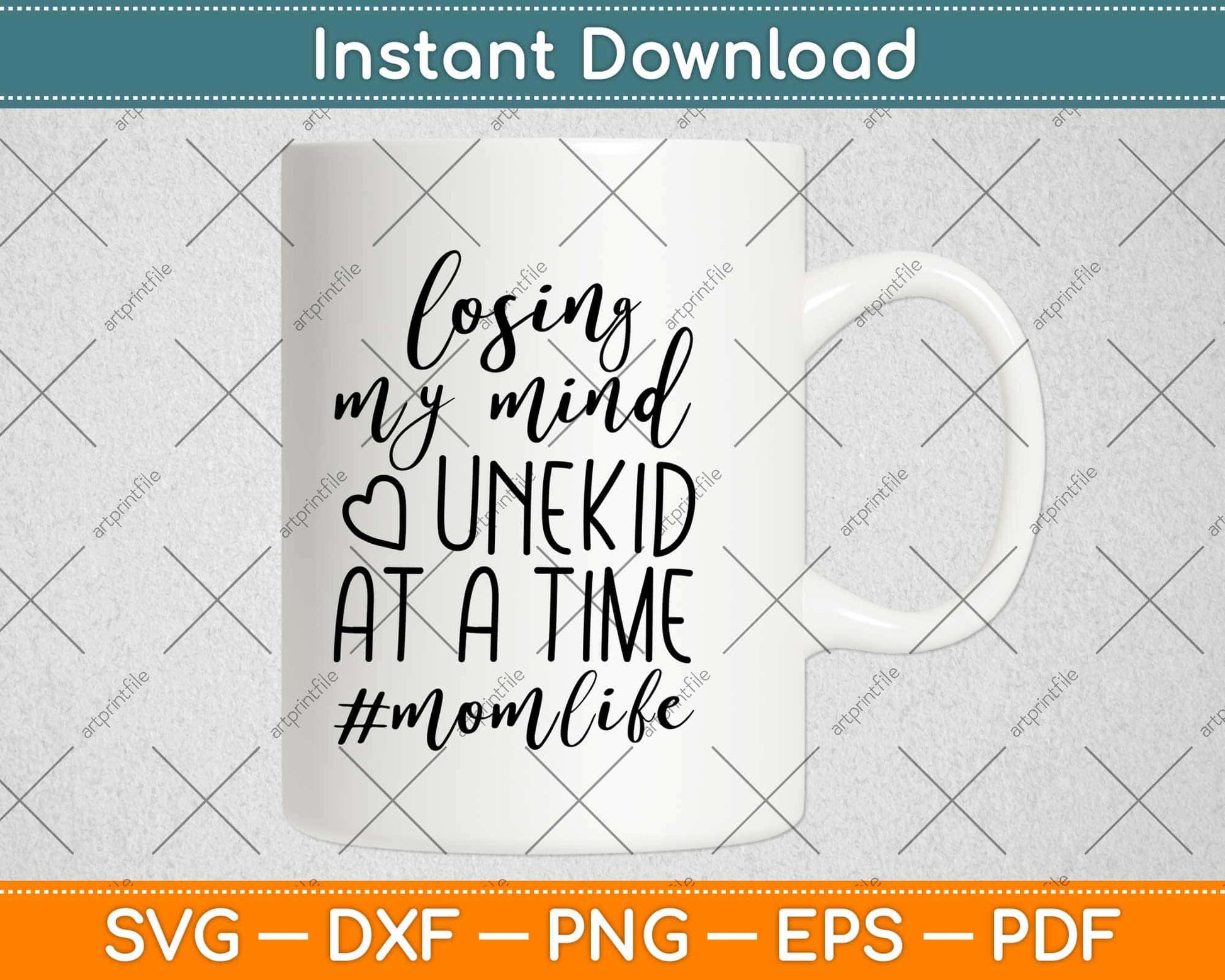 Losing My Mind Unekid At A Time One Kid at a Time Svg Design