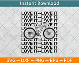 Love Cycling Tee Bicycle Lover Svg Design Cricut Printable Cutting Files