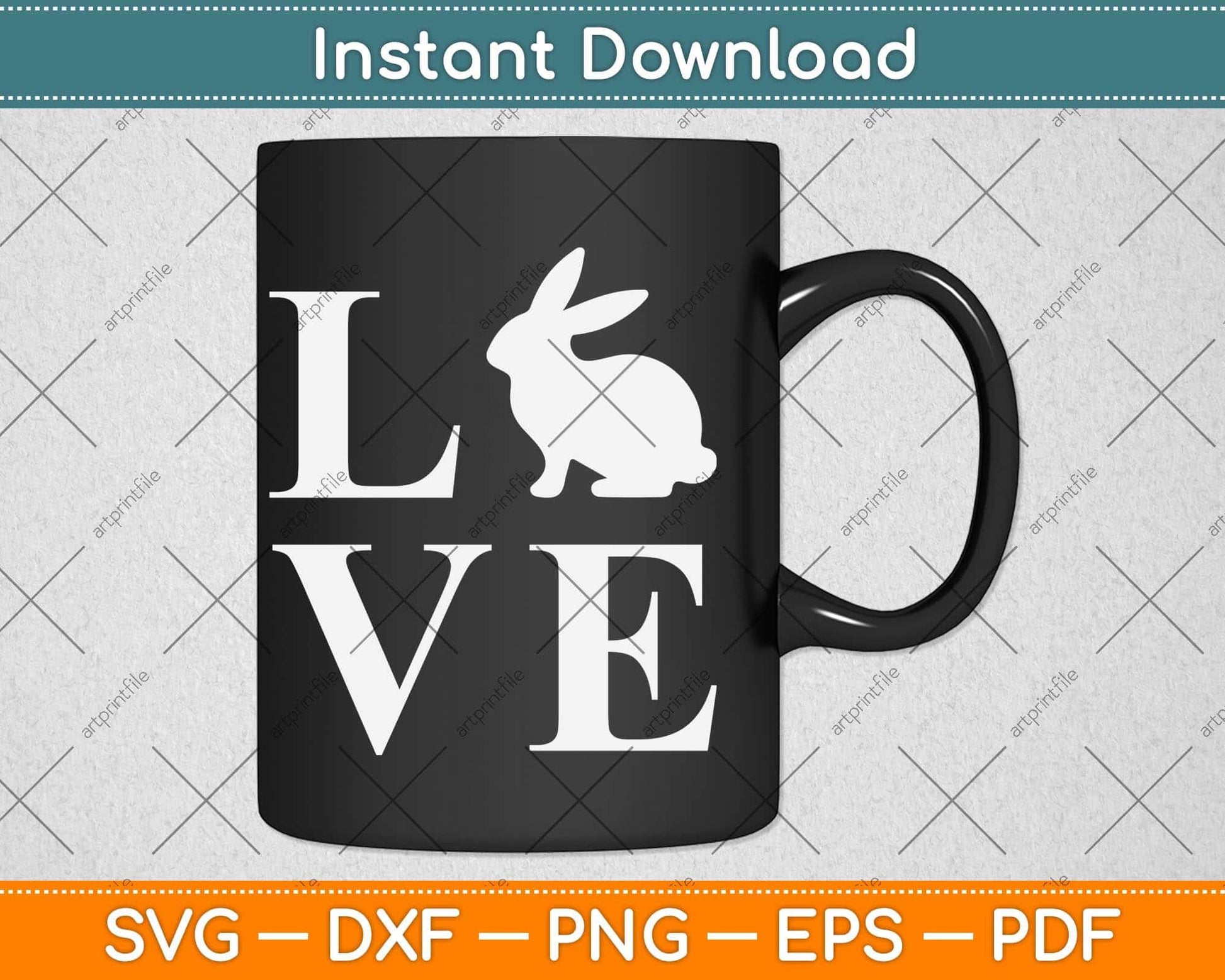 Love Easter Svg Png Dxf Digital Cutting File
