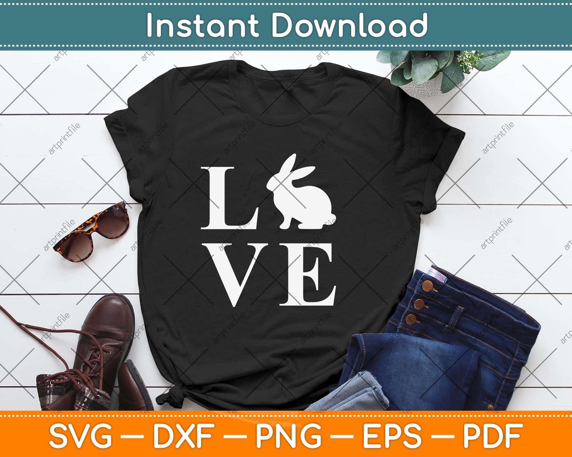 Love Easter Svg Png Dxf Digital Cutting File