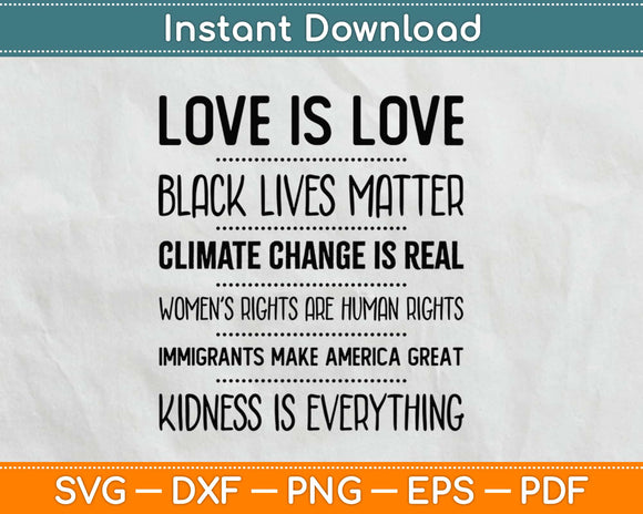 Love is Love, Black Lives Matter Svg Design Cricut Printable Cutting Files