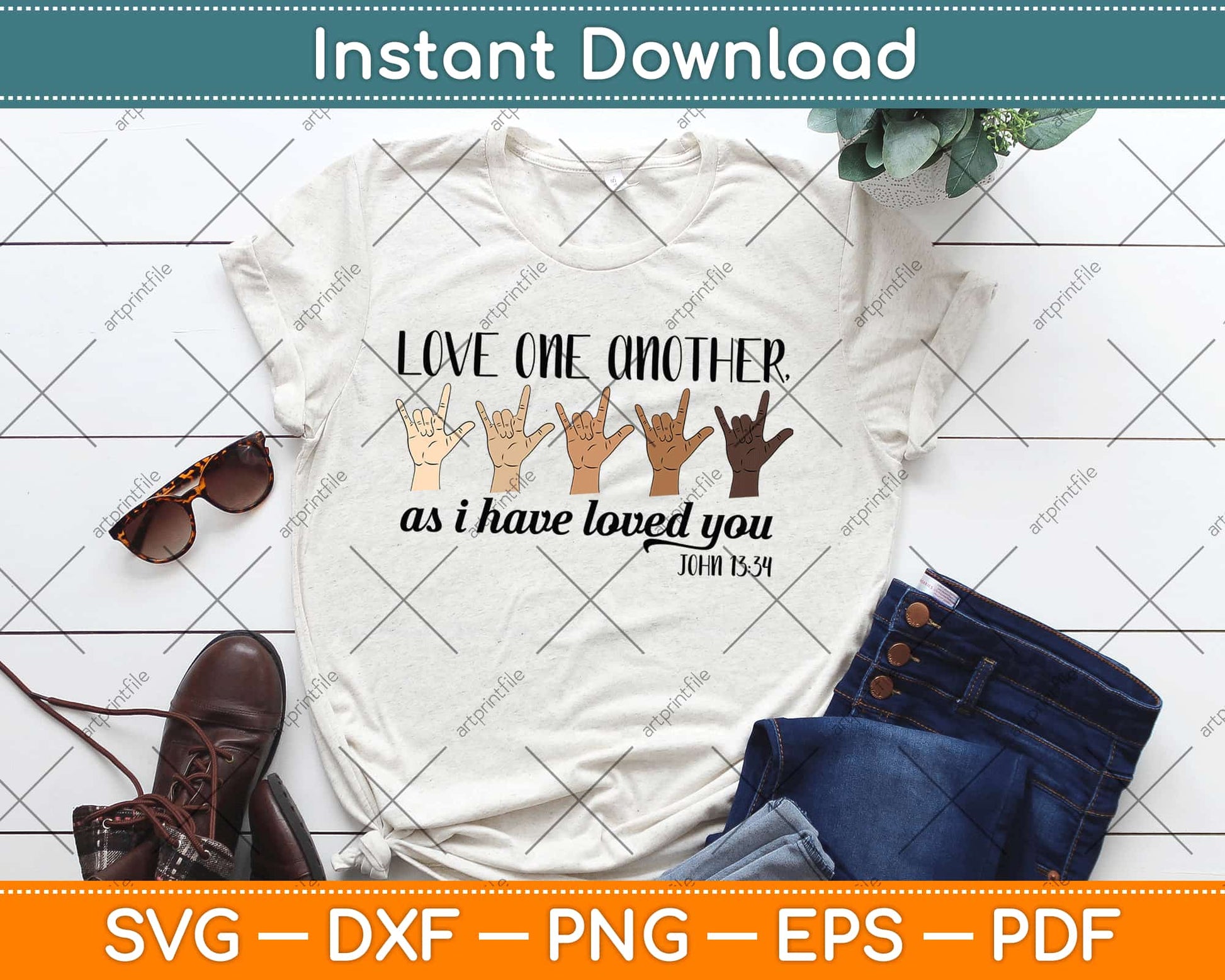 Love One Another As I Have Loved You John 13:34 Svg Design Cricut Cut Files