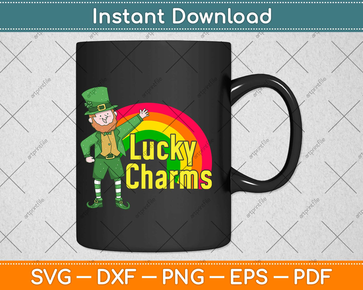 Lucky Charms Vintage Lucky The Leprechaun Svg Design Cricut Printable Cutting Files