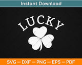 Lucky Clover Luck of The Irish Vintage Green Svg Design Cricut Printable Cutting Files