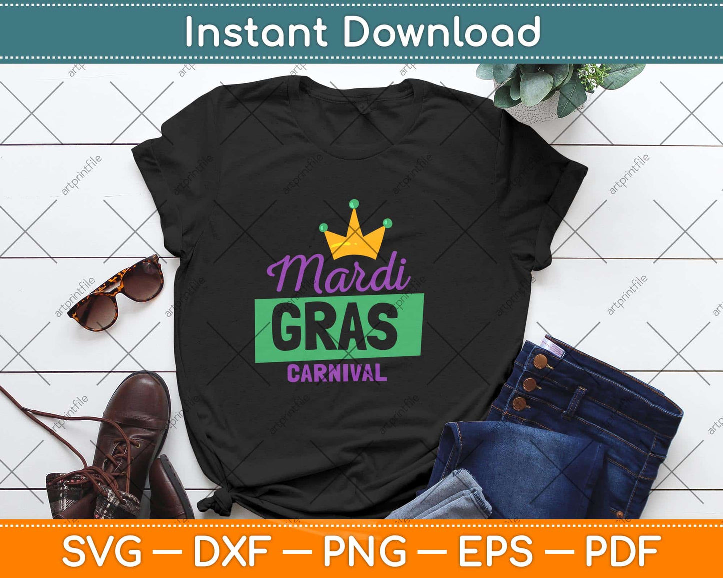 Mardi Gras Carnival Gift Svg Design Cricut Printable Cutting File