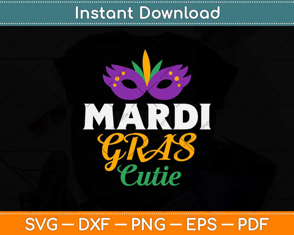 Mardi Gras Cutie Svg Design Cricut Printable Cutting File