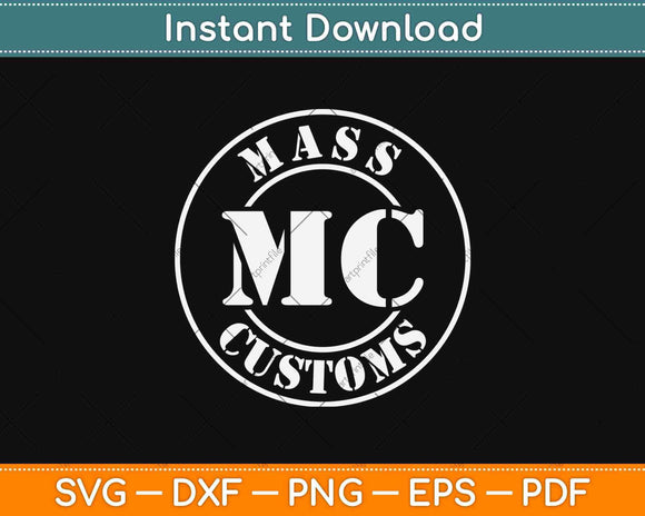 Mass Customs Cornhole Circle Logo Svg Design Cricut Printable Cutting Files