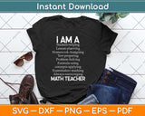 Math Teacher Gift - I Am A Student Helping Math Teacher Svg Png Dxf Digital Cutting File