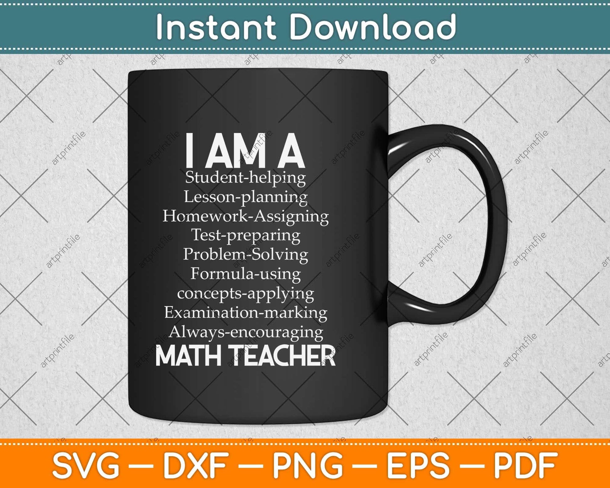 Math Teacher Gift - I Am A Student Helping Math Teacher Svg Png Dxf Digital Cutting File