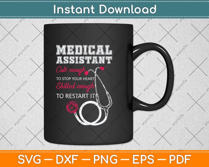 Medical Assistant Cute Nurse Stop Heart Svg Png Dxf Digital Cutting File