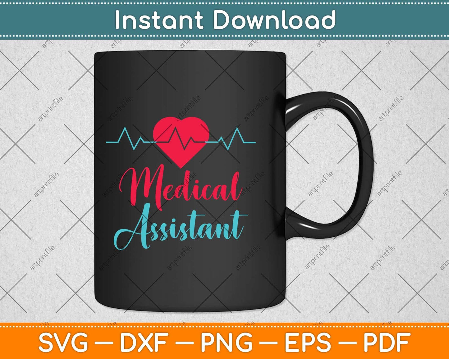 Medical Assistant Heartbeat Nursing Hospital Heart Svg Png Dxf Digital Cutting File