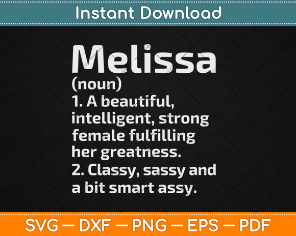 Melissa Definition Personalized Name Funny Christmas Svg Design Cricut Cut Files
