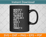 Mercer & Percy and Keyleth & Tiberius & Scanlan & Dice Svg Png Dxf Cutting File