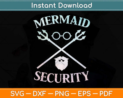 Mermaid Security Funny Lifeguard Swimmer Svg Png Dxf Digital Cutting File