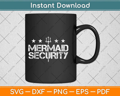 Mermaid Security Funny Swimming Svg Png Dxf Digital Cutting File