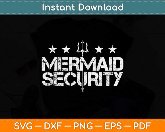 Mermaid Security Funny Swimming Svg Png Dxf Digital Cutting File