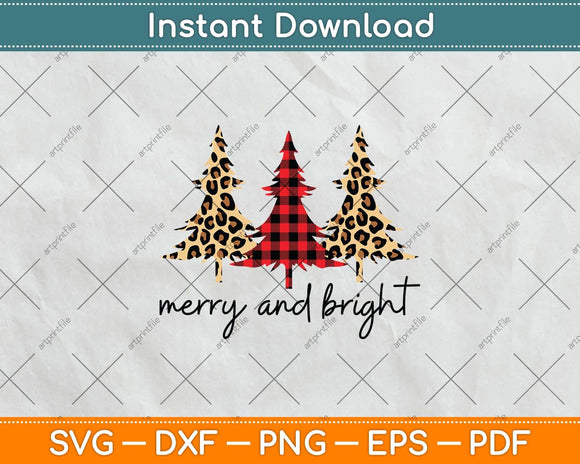 Merry And Bright Svg Png Dxf Digital Cutting File