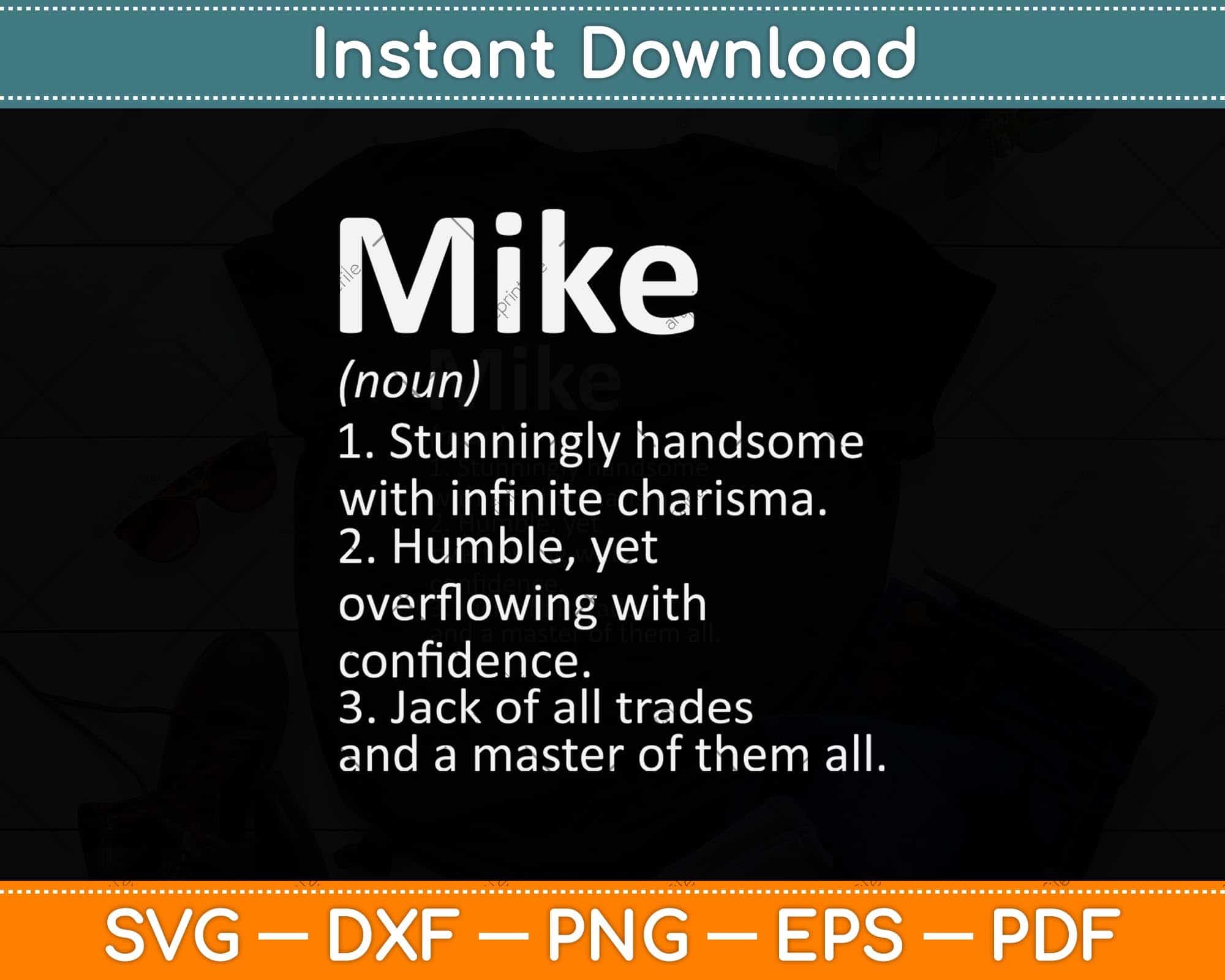 MIKE Definition Personalized Name Funny Birthday Svg Cutting File ...