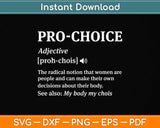 Mind Your Own Uterus Pro Choice Her Body Her Choice Svg Png Dxf Digital Cutting File