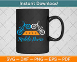 Mobile Device Bicycle Retro Bike Funny Svg Design Cricut Printable Cutting Files