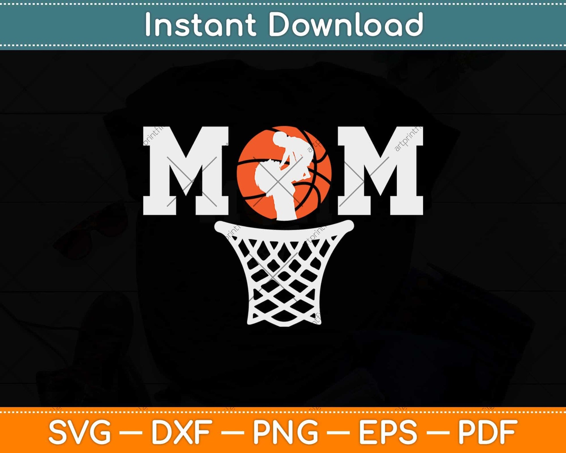 Mom Basketball Mothers Day Svg Design Cricut Printable Cutting File
