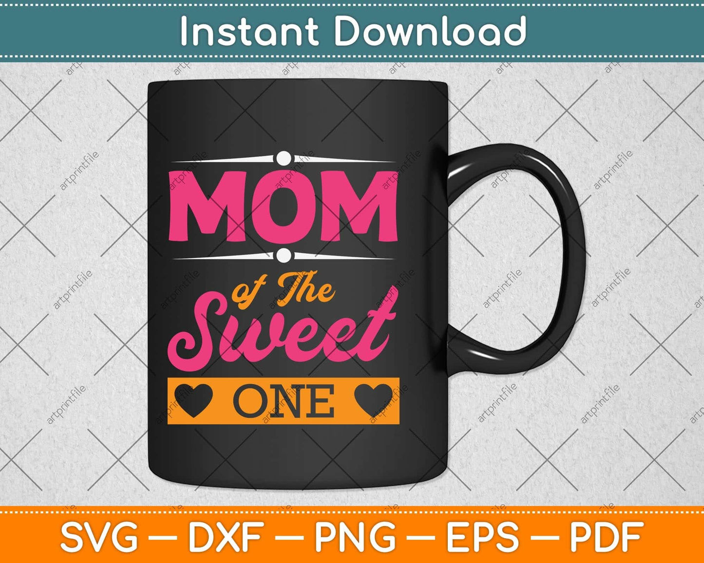 Mom of Sweet One 1st First Birthday Matching Family Donut Svg Png Dxf Cutting File