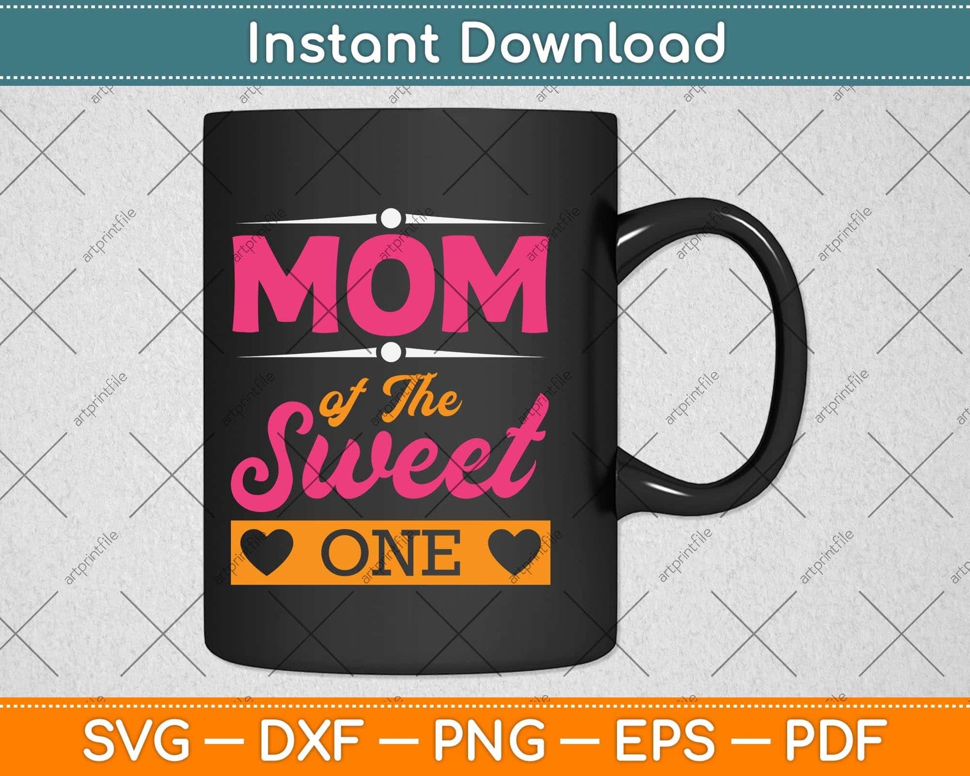 Mom of Sweet One 1st First Birthday Matching Family Donut Svg Png Dxf Cutting File
