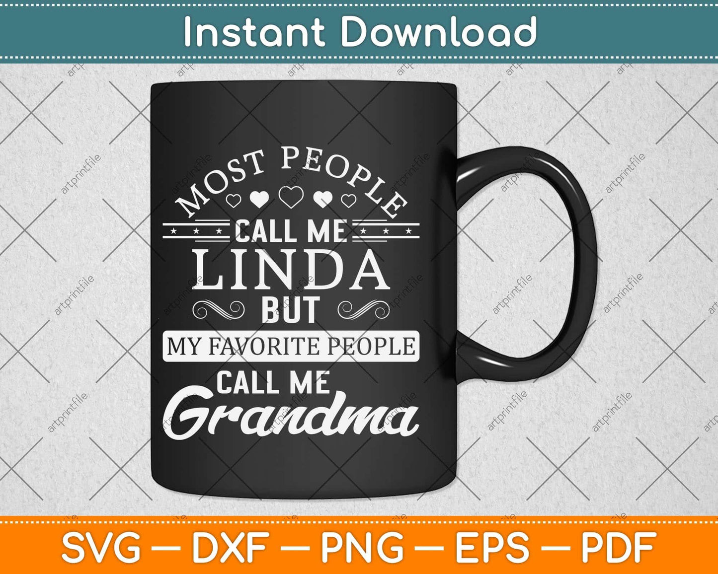 Most People Call Me Linda But My Favorite People Call Me Grandma Svg Cutting File