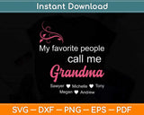 Mothers Day Grandma & Mom Personalized Custom Name Happy Mom Svg File