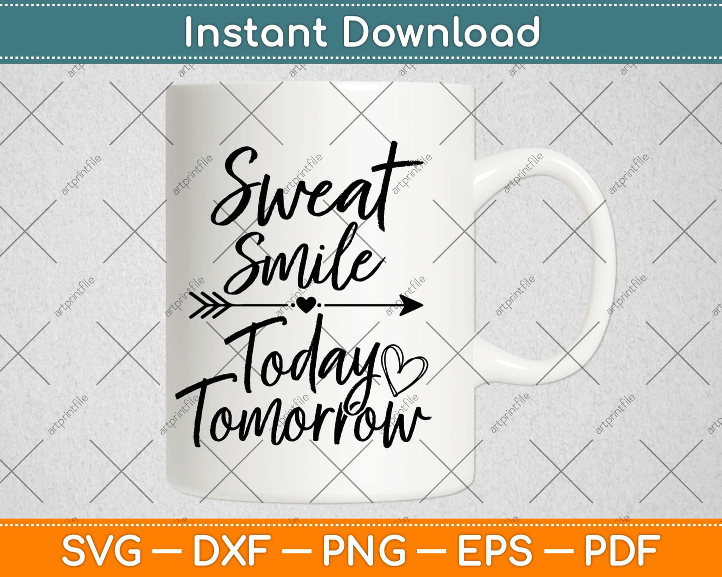 Motivational Workout Fun Gift for Gym Rats Sweat Today Svg Design Cricut Cut Files