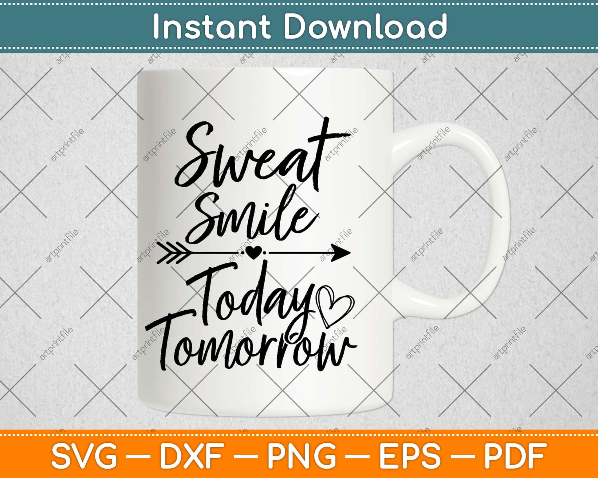 Motivational Workout Fun Gift for Gym Rats Sweat Today Svg Design Cricut Cut Files