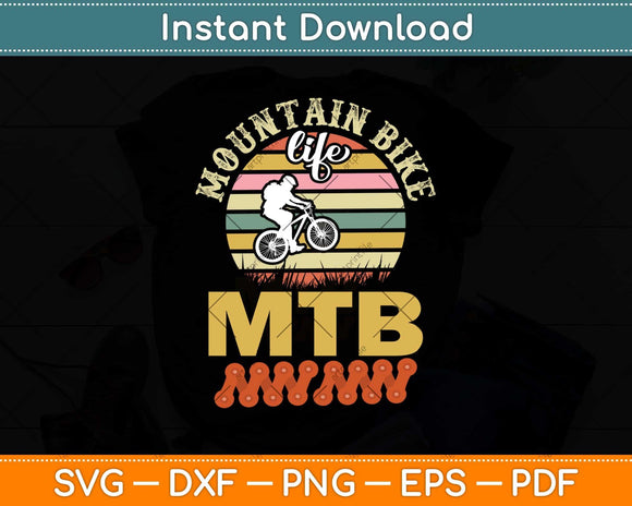 Mountain Bike Mtb Svg Design Cricut Printable Cutting Files