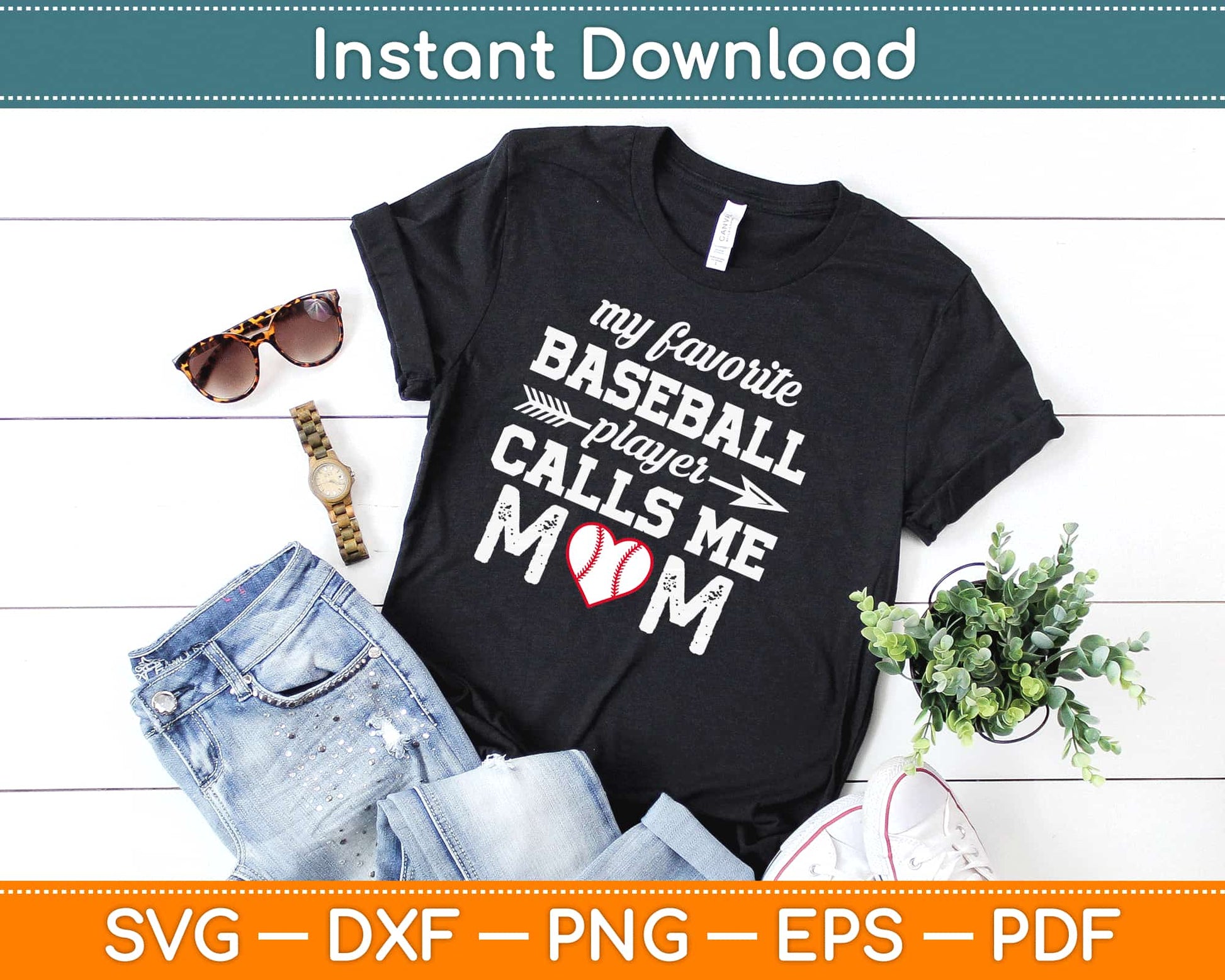 My Favorite Baseball Player Calls Me Mom Svg Design Cricut Printable Cutting Files