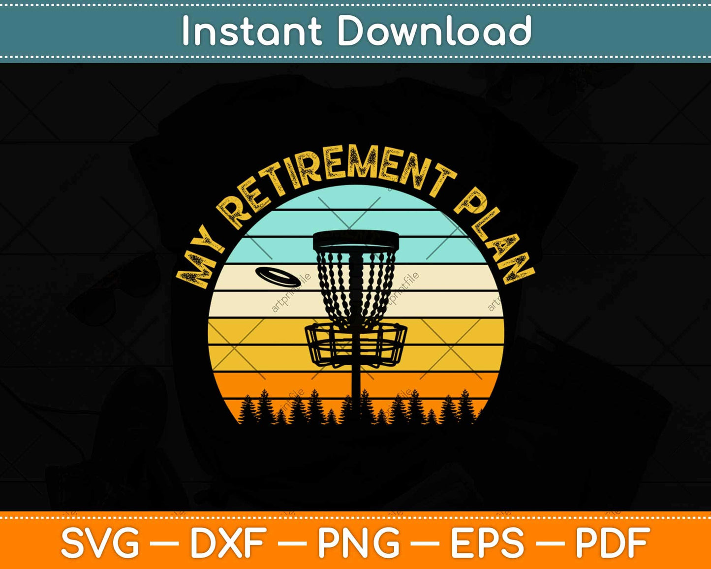 My Retirement Plan Funny Disc Golf Gag Senior Svg Design