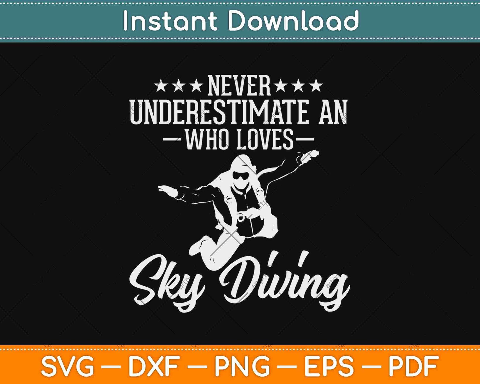 Never Underestimate An Old Man Who Loves Skydiving Svg Design Cut Files