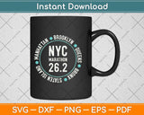 New York City NY Souvenir Marathon Runner Svg Png Dxf Digital Cutting File