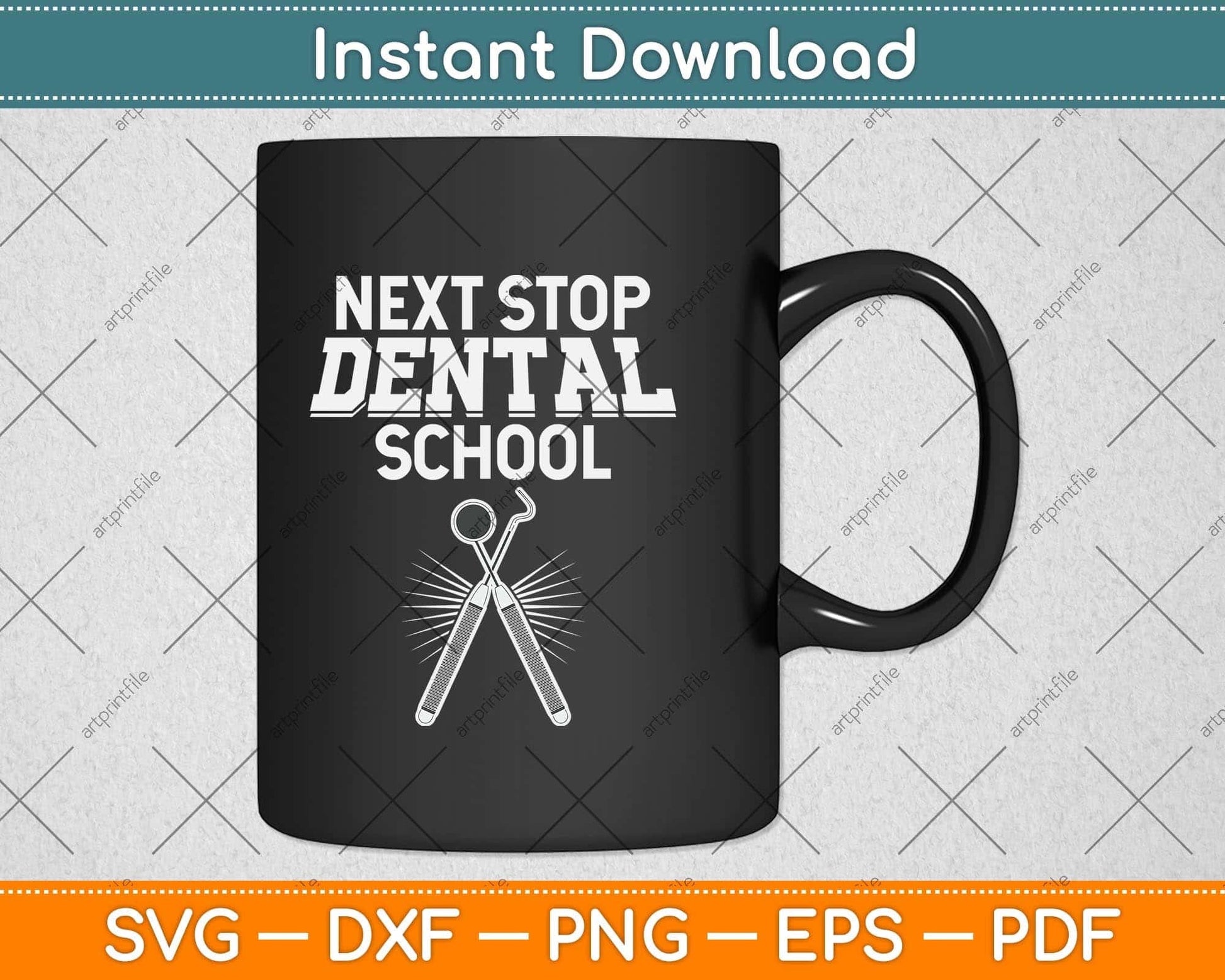 Next Stop Dental School Future Dentist Hygienist Student Svg Png Dxf Cutting File