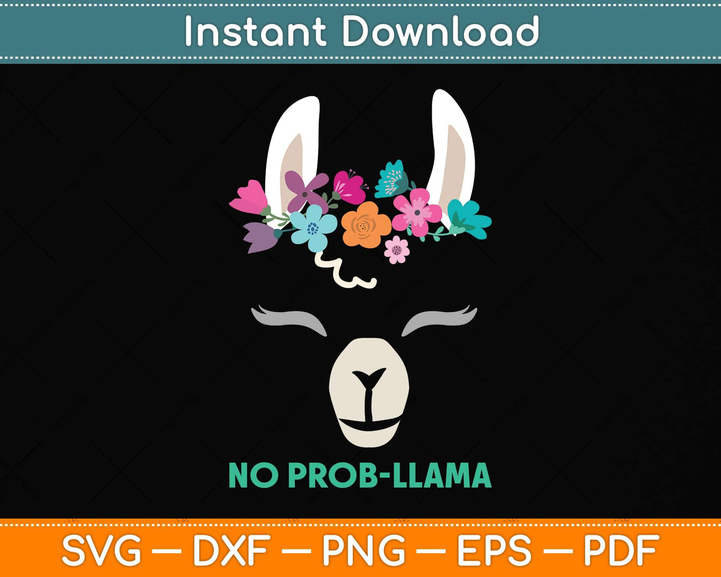 No Prob Llama - Birthday Graduation Svg Png Dxf Digital Cutting File