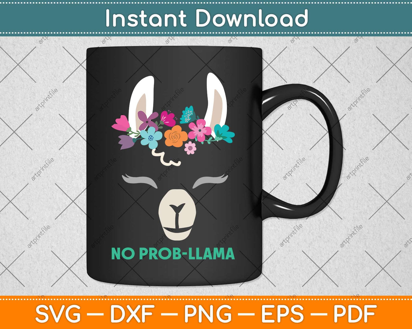 No Prob Llama - Birthday Graduation Svg Png Dxf Digital Cutting File